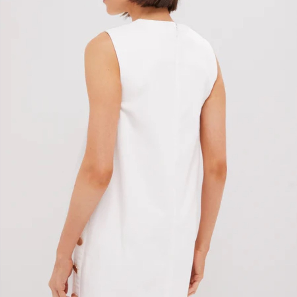 NWT Hyacinth House Tuckernuck White Twill Button Bitsy Dress Sz XS - Picture 5 of 11